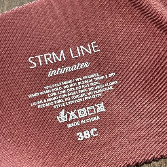 STRM LINE Push Up Wire free Bra Women's Size 38C Rust Adjustable Style: LY591125 - Picture 4 of 11